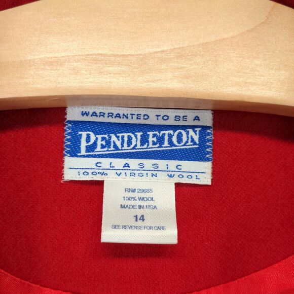 Vintage Pendleton Classic Blazer Suit Wool Womens 14 One-Button Single Breasted - Picture 12 of 15